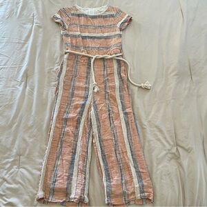 Roolee Striped Jumpsuit with Belt Size XS